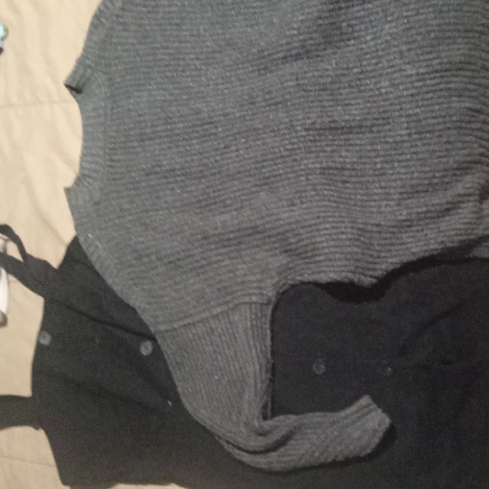American Eagle Outfitters Charcoal Knit Top
